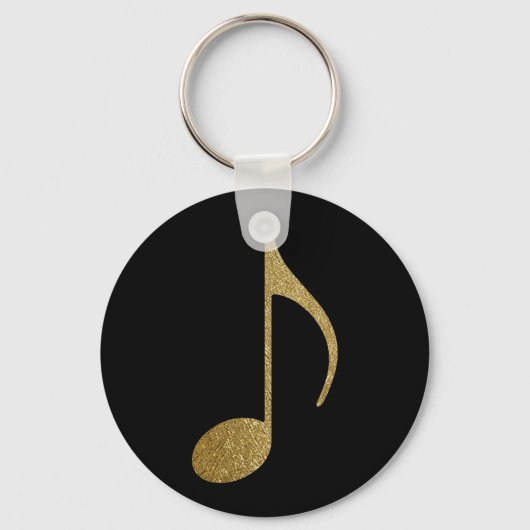 gouden muzieknoot sleutelhanger (Voorkant)