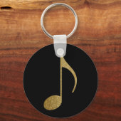 gouden muzieknoot sleutelhanger (Voorkant)