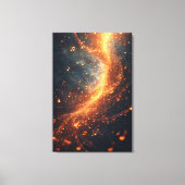 Gouden Muzieknote Galaxy Spiraal Canvas Afdruk (Voorkant)