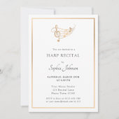 Gouden Muzieknoten Concert Overweging Kaart (Voorkant)