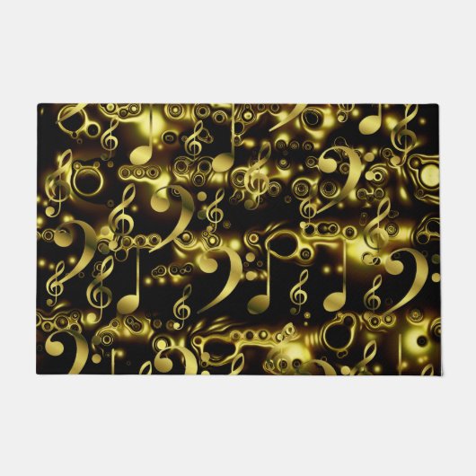 gouden muzieknoten deurmat (Voorkant)