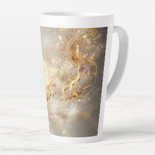 Gouden muzieknoten Digitale kunst Latte Mok