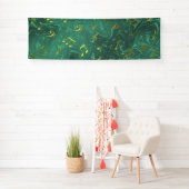 gouden muzieknoten in benzine spandoek (Insitu)