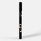 Gouden Muzieknoten op zwart Case-Mate iPhone Case (Achterkant / Rechts)