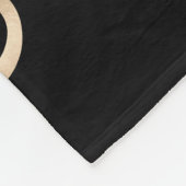 Gouden Muzieknoten op Zwart Medium Fleece Deken (Hoek)