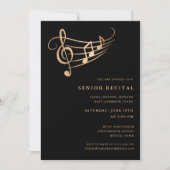 Gouden Muzieknoten Senior Overweging Elegant Kaart (Voorkant)