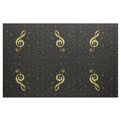 gouden muzieknoten stof (Yard (91,4 cm))
