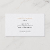 Gouden Muzieknoten Wavy Stave Violist Elegant Visitekaartje (Achterkant)