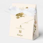 gouden mystieke botanische bruiloft bedankdoosjes (Voorkant Zijde)