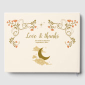  gouden mystieke botanische bruiloft gastenboek (Achterkant)