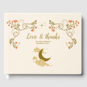  gouden mystieke botanische bruiloft gastenboek (Voorkant)