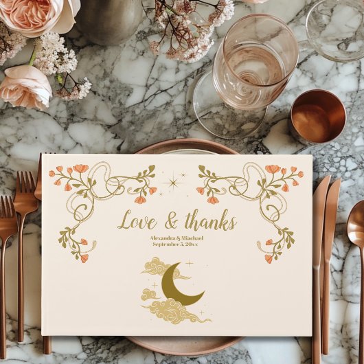  gouden mystieke botanische bruiloft gastenboek