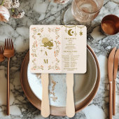  gouden mystieke botanische bruiloft handwaaier