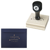 Gouden Mystieke Sterren Naam Bruiloft Rubberstempel