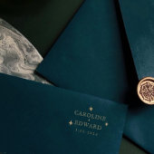 Gouden Mystieke Sterren Naam Bruiloft Rubberstempel