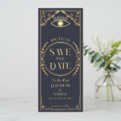  Gouden Mystieke Tarot Kaart Save the Date (Staand voorkant)