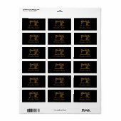 Gouden naaimachine Logo Etiket (Full Sheet)