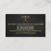 Gouden naaister Hand genaaid Dressmaker Visitekaartje (Achterkant)