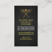 Gouden naaister Hand genaaid Dressmaker Visitekaartje (Achterkant)