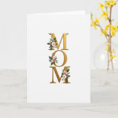 Gouden Naam Bloemstuk Kunstkaart Kaart (Gele Bloem)