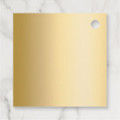 Gouden naam handtekening bedrijf logo hang label (Achterkant)