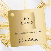 Gouden naam handtekening bedrijf logo hang label