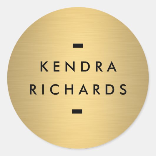 Gouden Naam Logo Sticker (Voorkant)