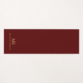 Gouden naam monogram initialen gepersonaliseerde f yogamat (Voorkant (horizontaal))