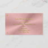 Gouden naamplaat, gepolijst roze, Wealth Advisor Visitekaartje (Achterkant)