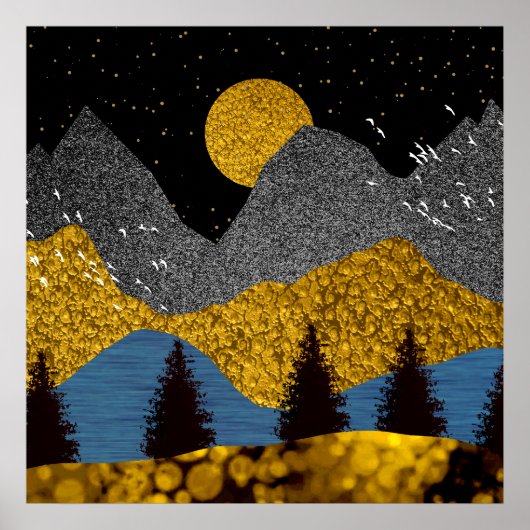 Gouden Nacht Poster (Voorkant)