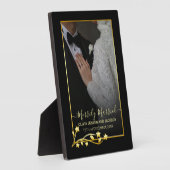 Gouden Nacht Sterren Frame Kerst Huwelijk Foto Fotoplaat (Zijkant)