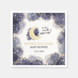 gouden nachtelijke maandoekjes baby shower servet