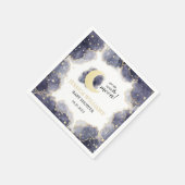 gouden nachtelijke maandoekjes baby shower servet (Hoek)