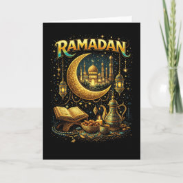 Gouden Nachten van Ramadan Feestdagen Kaart