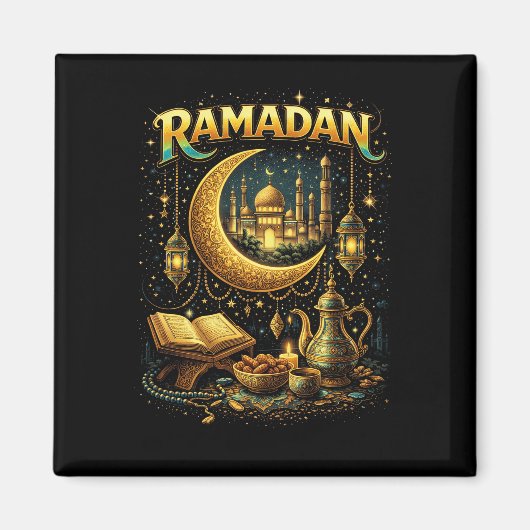 Gouden Nachten van Ramadan Magneet (Voorkant)