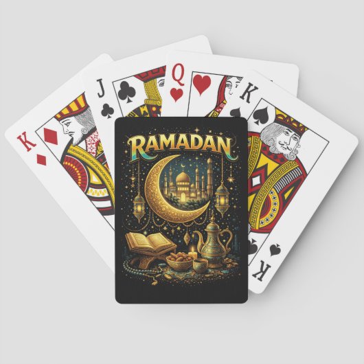 Gouden Nachten van Ramadan Pokerkaarten (Achterkant)
