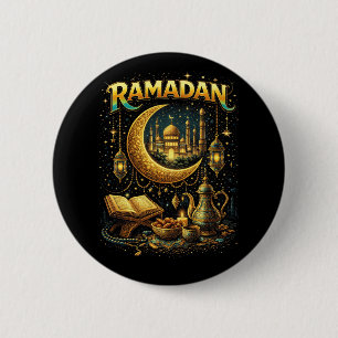Gouden Nachten van Ramadan Ronde Button 5,7 Cm