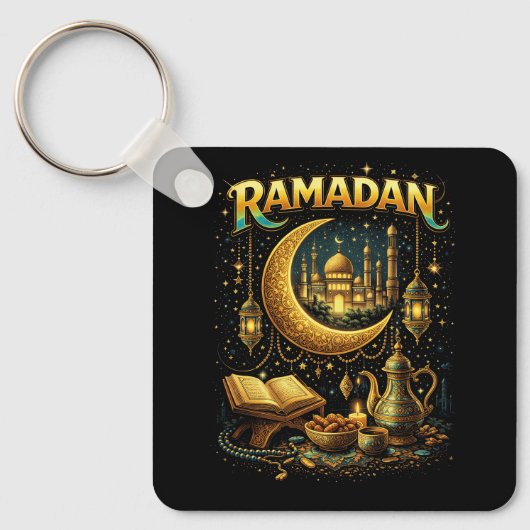 Gouden Nachten van Ramadan Sleutelhanger (Voorkant)