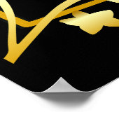 Gouden Nachtsterren Frame Kerst Huwelijksfoto Poster (Hoek)