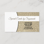 Gouden namaak glitter aangepaste professionele hea visitekaartje (Achterkant)
