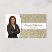 Gouden namaak glitter aangepaste professionele hea visitekaartje (Voorkant)