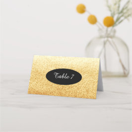 Gouden namaak glitter tafel zitnummers plaatskaartje