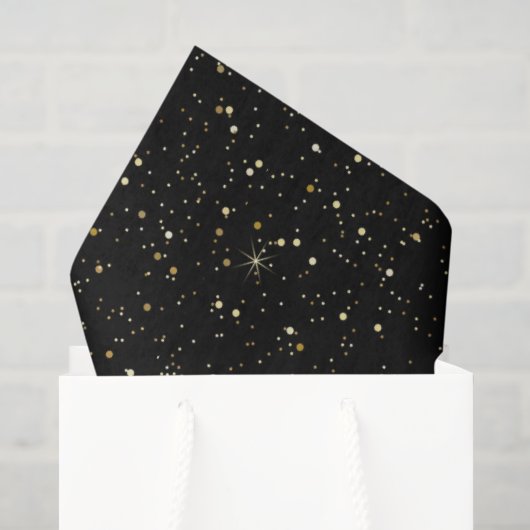 Gouden namaak glitters en vonken tissuepapier (Cadeauzakje)