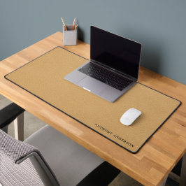 Gouden namaak leer textuur ontwerp bureaumat