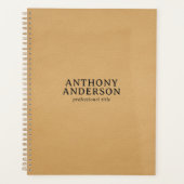 Gouden namaak leer textuur ontwerp planner (Voorkant)