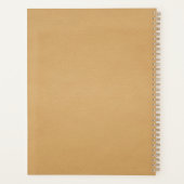 Gouden namaak leer textuur ontwerp planner (Achterkant)