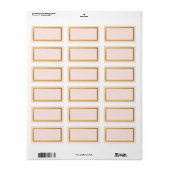 Gouden namaakfolie blanco adreslabel etiket (Full Sheet)