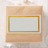 Gouden namaakfolie blanco adreslabel etiket (Insitu)