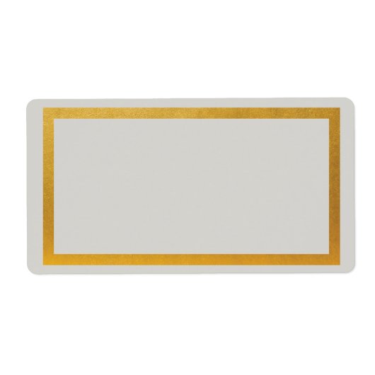 Gouden namaakfolie blanco adreslabel etiket (Voorkant)