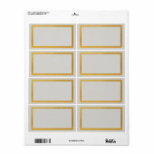 Gouden namaakfolie blanco adreslabel etiket (Full Sheet)